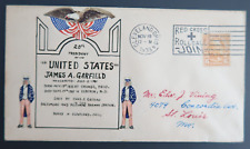 James A. Garfield 20th President Envelope Patriotic Cover 1933 Chas Guiteau picture