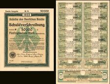 Anleihe des Deutfchen Reichs Schuldverfchreibung - 50,000 German Mark Bond (Unca picture