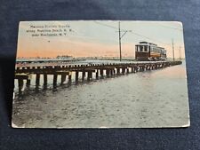 Postcard NY New York Rochester Manitou Beach Trolley Trestle Early View picture