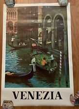 Original Vintage HTF  1950’s Venezia Venice Italy Travel Poster picture