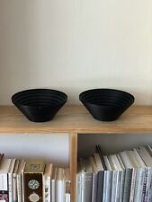 ALESSI MAYA BOWL GIULIO CONFALONIERI 1977 ITALY STEPPED, Set Of 2 In Black picture