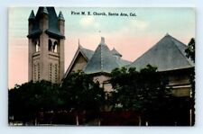 Postcard CA Santa Ana First M.E. Church c1900s N3 picture