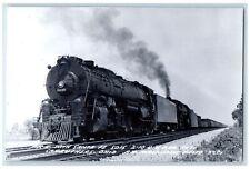 c1950's Santa Fe 5035 Locomotive Train PRR Carruthers OH RPPC Photo Postcard picture