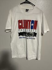 VINTAGE Bill Clinton Election 90 ‘s T-Shirt Single Stich Size L picture