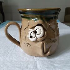 PRETTY UGLY POTTERY COFFEE CUP MADE IN WALES picture