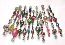✨️🌷*Oldies* 12 Antique Vtg Mercury Glass Garland Icicle Bead Ornaments 4~4.5