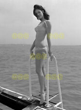 Photo - Anny Duperey poses in a bikini, Cannes Film Festival, 1960s picture