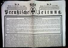 1861 Germany  BERLIN Neue Preußische Zeitung New Prussian Newspaper Newspaper picture