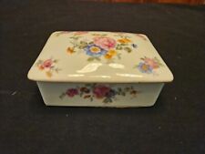 Vintage Limoges France Porcelain Trinket Box w Lid Floral/Flowers 5