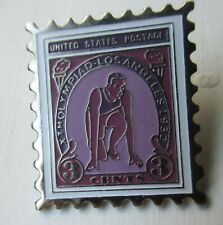 1932 Olympiad Los Angeles USPS Stamp Lapel Pin NOS in original package picture