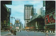 Vintage Postcard Times Square New York City Broadway Hotel Astor 1966 picture