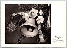 Vtg German Postcard  Frohliche Weihnachten ( Merry Christmas ) Bell Tree picture