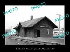 OLD LARGE HISTORIC PHOTO OF ESTELLINE SOUTH DAKOTA THE RAILROAD STATION c1960 picture