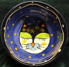 Hand Painted SLEEPING CAT Ceramic Bowl by MILSON & LOUIS 4