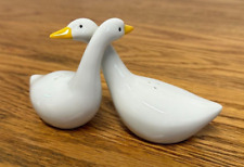VINTAGE AVON WHITE GEESE NESTING SALT & PEPPER SHAKERS picture