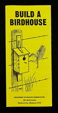 1980s How To Build A Birdhouse Oklahoma City Wildlife Conservation VTG Brochure picture