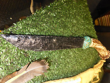 JOHN HAWKS CUSTOM HANDMADE OBSIDIAN BLADE,STAG HANDLE KNIFE+SHEATH picture