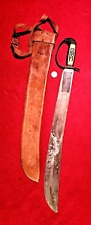 Huge D-Guard Vintage Mexican Sword / Bowie With Sheath picture