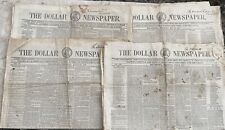 The Dollar Newspapers 1849 - July 1850 Set Of 4  Philadelphia Rare Gold Rush picture