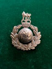 Royal Marines RM Brass Cap Badge British Naval Military Commandos picture