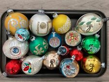 Vintage Mercury Glass Bulb Ornaments Lot Of 17 Colorfull picture