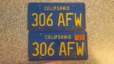 1970 California License Plates, 1970 Validation Sticker, DMV Clear Guaranteed G picture