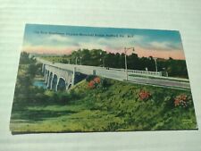 Vtg New Southwest Virginia Memorial Bridge Postcard Radford Rt 17 Unused picture