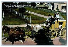 Pioneer Transportation Postcard In Eastern Oregon And Washington c1910's Antique picture