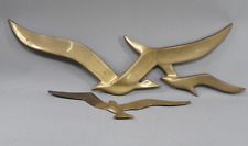 60's MCM Solid Brass Wall Seagull Rosenthal Netter Shore Beach House Wall Decor picture