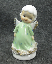 Angel Figurine with Spaghetti Trim Gold Gilt Japan Vintage Small Sweet picture