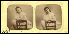Women Half Nude, ca.1870, Day/Night Stereo (French Tissue) Vintage Stereo Print, picture