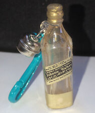 Vintage 1980s Plastic Bell Charm Johnny Walker Bottle 80s Charm Necklace picture