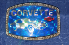 vtg 1970's CORVETTE Belt Buckle PRISMATIC USED Shipping INCLUDED picture