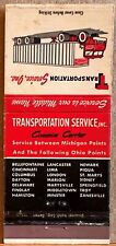 Transportation Service Inc Detroit MI Michigan Vintage Matchbook Cover picture