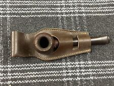 Vintage BREWSTER Estate Pipe Imported Briar With Leather Holster. picture