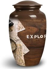 Being an Explorer 10 Inch Large Urns For Dad Urns For Funeral Perfect For Home picture