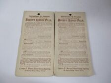2 Antique Instruction Booklets for Buker's Kidney Pills picture
