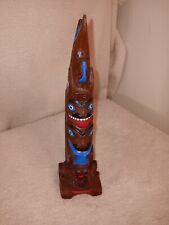 Authentic Alaska Craft Hand Carved Resin Totem Pole Made in Ketchikan  Alaska   picture