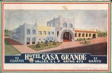 Mexico 1938 Valles Hotel Casa Grande Postcard Vintage Post Card picture