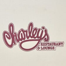 Vintage 1990s Charley's Restaurant & Lounge Lunch Menu picture