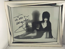 Signed Elvira Mistress of Dark Photograph Devil Shadow Framed Personal Message picture
