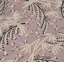 VT G NEW 1940s DRESS Rayon FABRIC 2 5/8 YDs Lilac Bamboo & Fern RARE picture