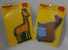 Creative Shapes Horse Notepad & Giraffe Notepad By Shapes Etc. - 2 Notepads picture