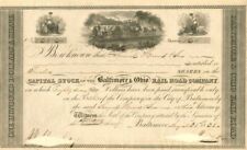 Baltimore and Ohio Rail Road Co issued to Samuel Harris and Sons - Stock Certifi picture