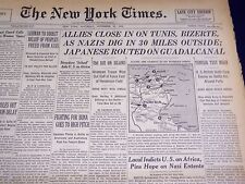 1942 NOVEMBER 21 NEW YORK TIMES - ALLIES CLOSE IN TUNIS, BIZERTE - NT 1201 picture