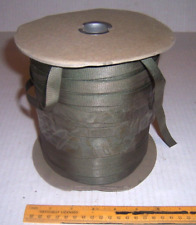 OD GREEN NYLON WEBBING Roll of MATERIAL US MILITARY 1/2 INCH BY approx 500 YARDS picture