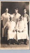 CHEF BUTCHER COOK 1910s real photo postcard rppc food prep occupational portrait picture