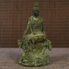 Bronze Kannon Bodhisattva Statue Serene Spiritual Decor Sculpture Goddess picture