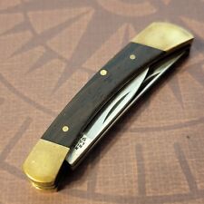 Jet Aer Knife Made in Japan G96 991 VINTAGE Wood Handles BRASS Bolsters picture