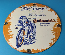 Vintage Continental Porcelain Sign - Auto Car & Bike Tires Gas Pump Sign picture